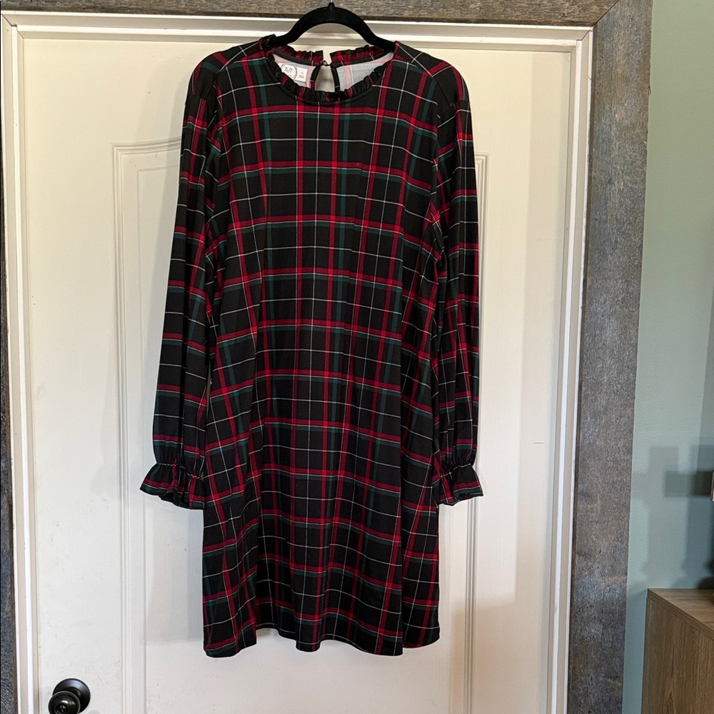MAURICES Plaid Long Sleeve Dress